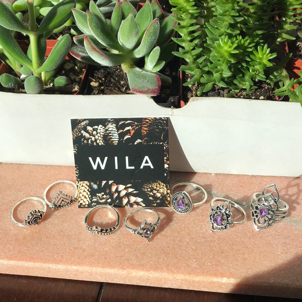 1 SET LEFT!! NWT WILA 7 Set Boho Midi Ring - Picture 3 of 4
